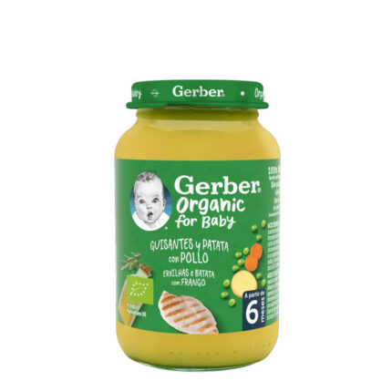 Nestlé Gerber Organic Boião Ervilhas e Batatas com Frango 190g 6M+