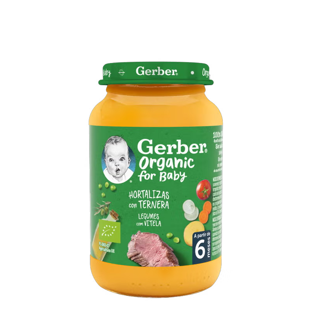 7243816-1 Nestlé Gerber Organic Boião Legumes com Vitela 190g 6M+ - Image 1