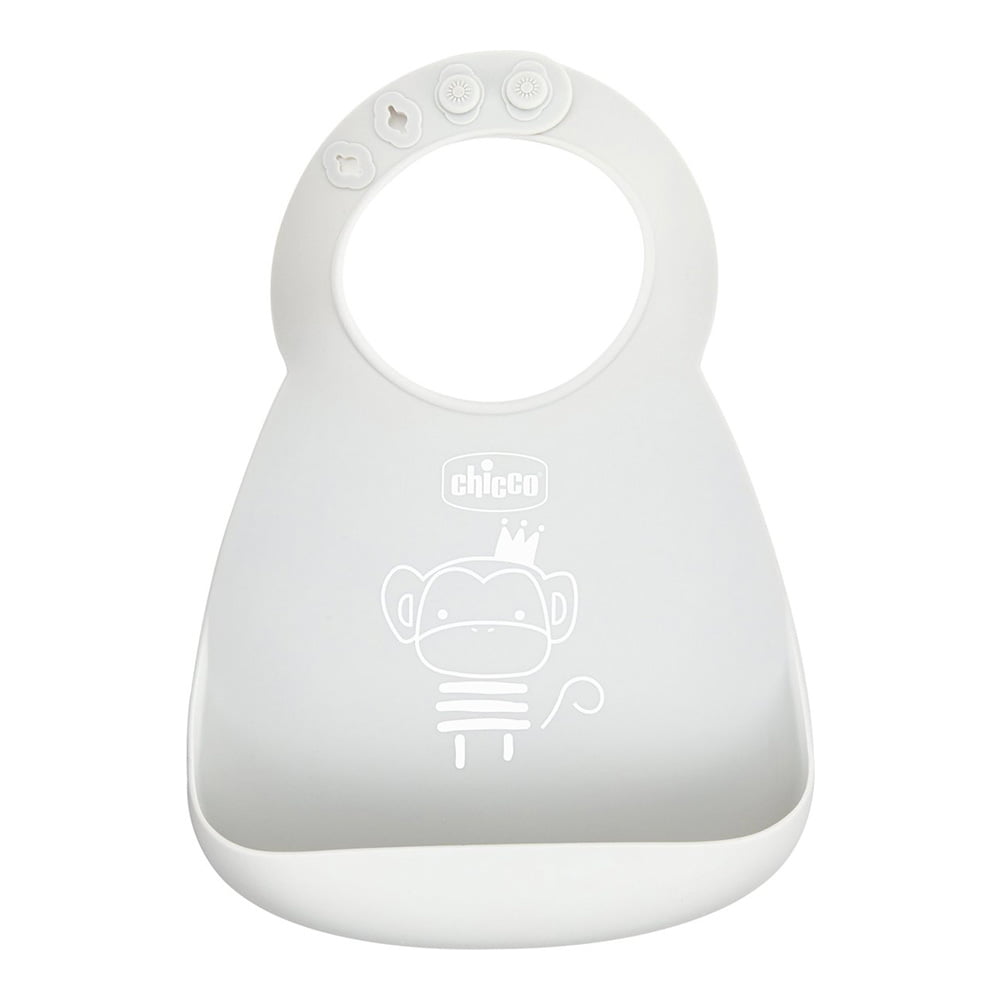Chicco Babete Silicone Cinza 6M+
