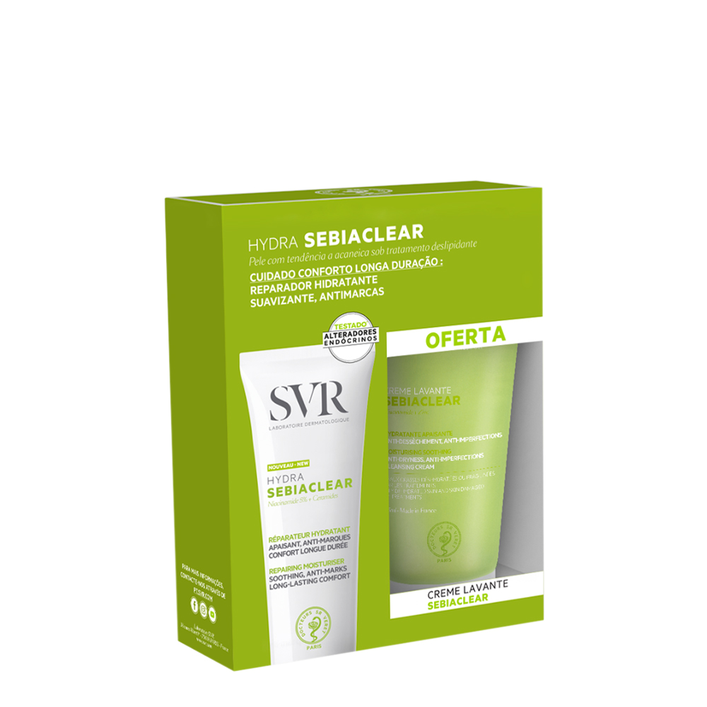 SVR Pack Sebiaclear Hydra Creme Hidratante Anti-Imperfeições