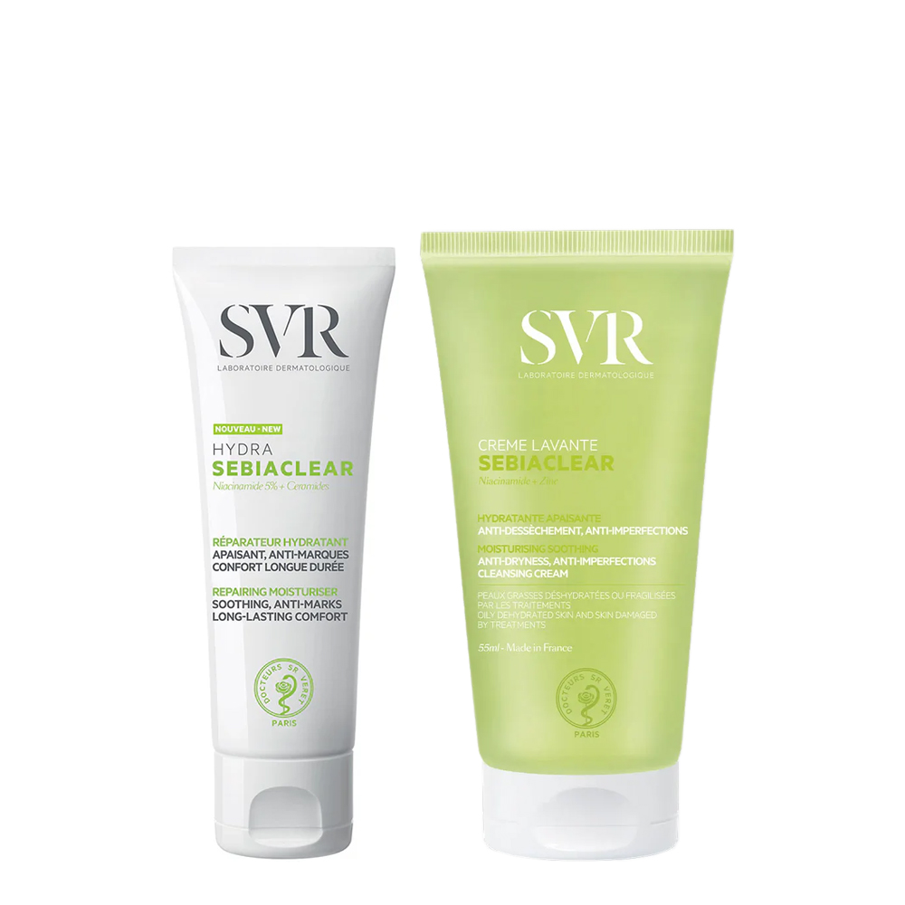 SVR Pack Sebiaclear Hydra Creme Hidratante Anti-Imperfeições 40mL + Oferta Creme de Limpeza 55mL