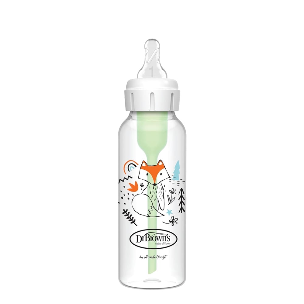 Dr Brown’s Natural Flow Options+ Anti-Cólicas Biberão Boca Estreita Raposa 250mL