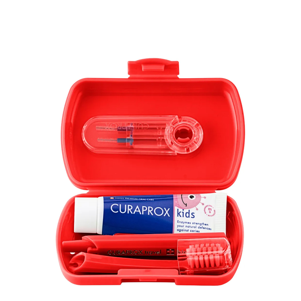 Curaprox Kit de Viagem Infantil Vermelho 6-12A